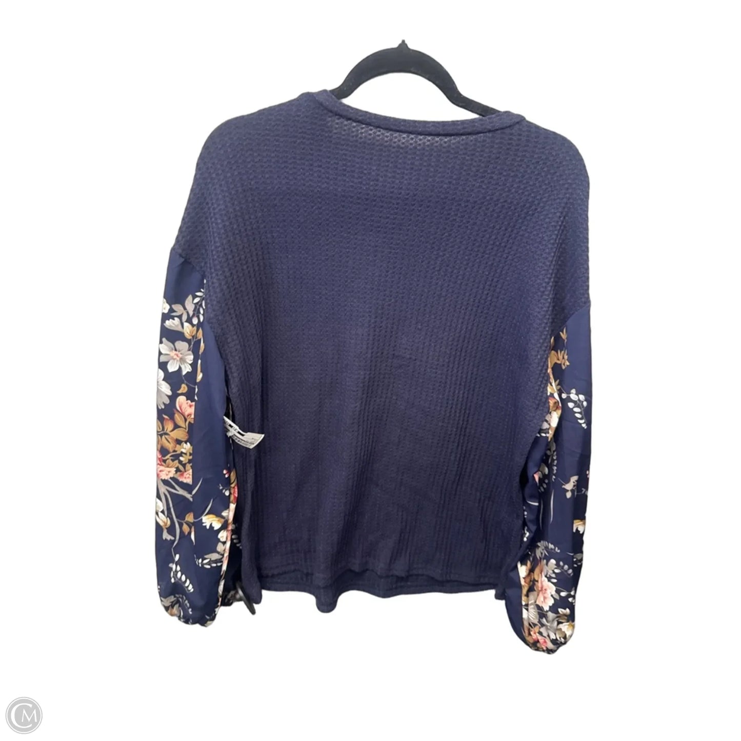 Top Long Sleeve By Shein In Navy, Size: M