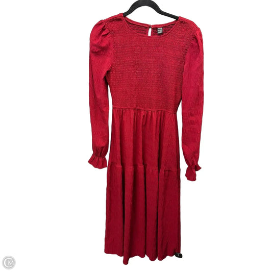 Dress Casual Midi By Shein In Red, Size: M
