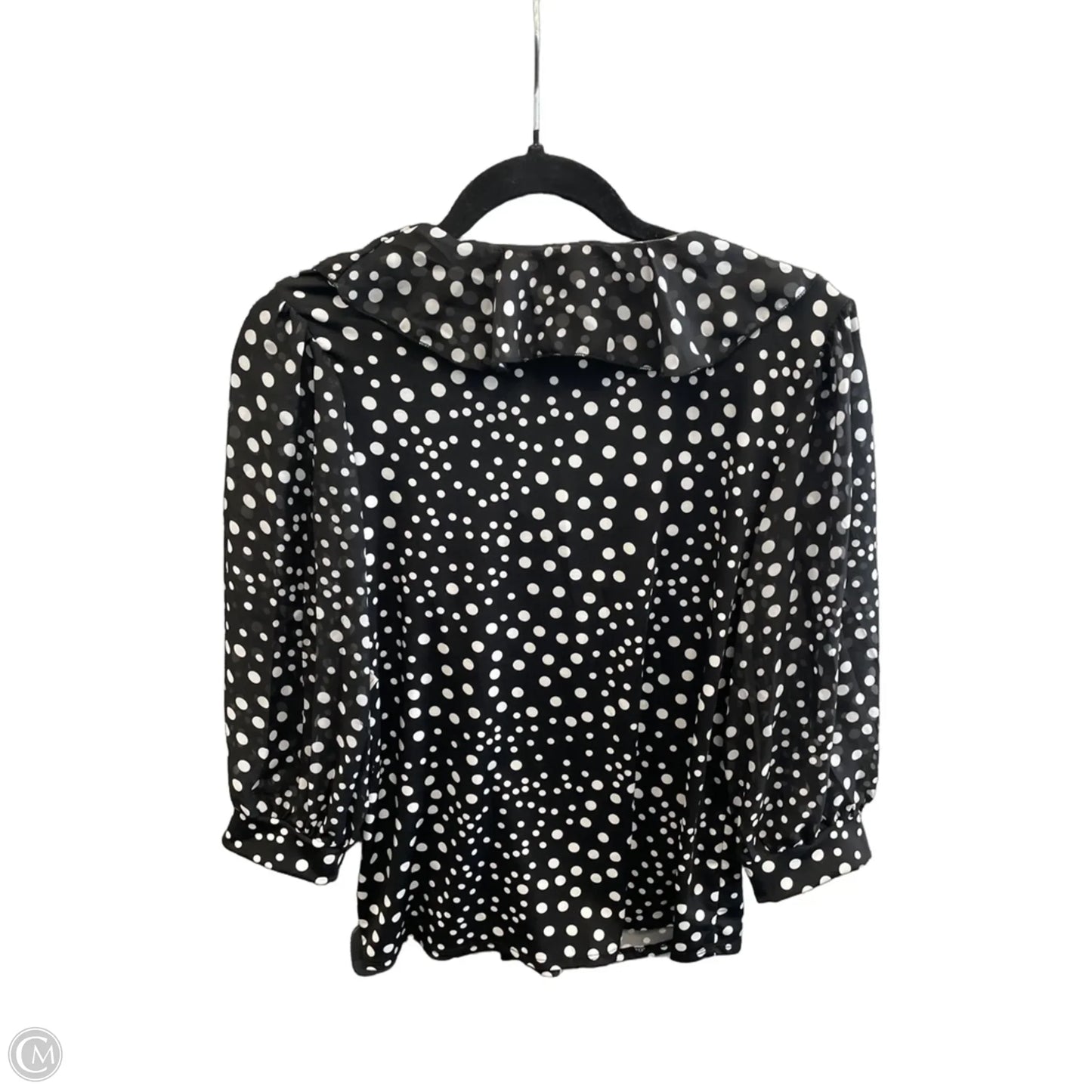 Top Long Sleeve By Clothes Mentor In Polkadot Pattern, Size: M