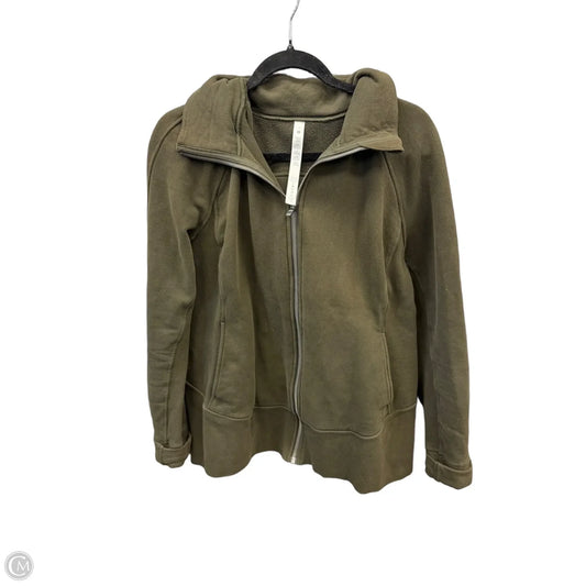 Athletic Jacket By Lululemon In Green, Size: 16