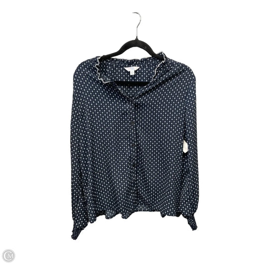 Top Long Sleeve By Time And Tru In Navy, Size: L