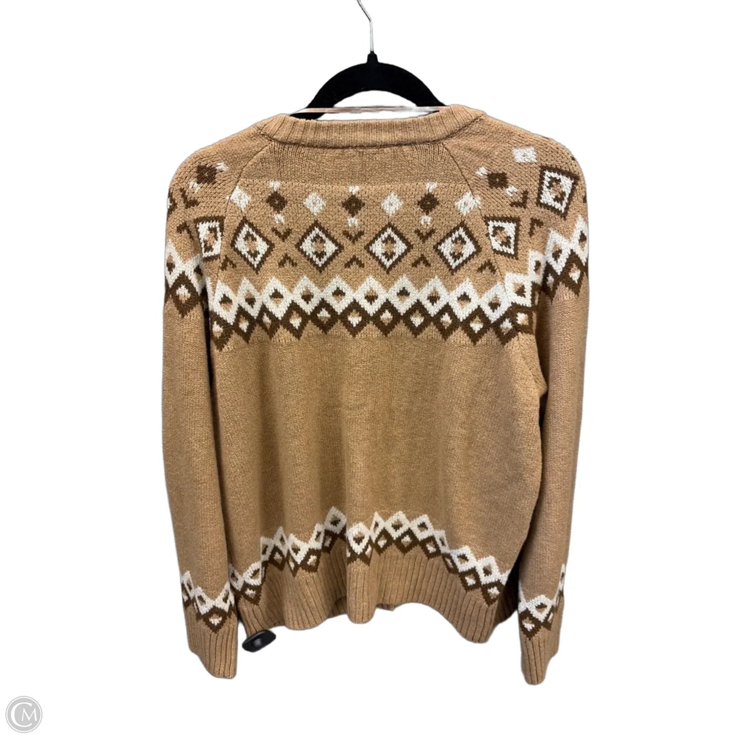 Sweater Cardigan By Time And Tru In Brown, Size: L