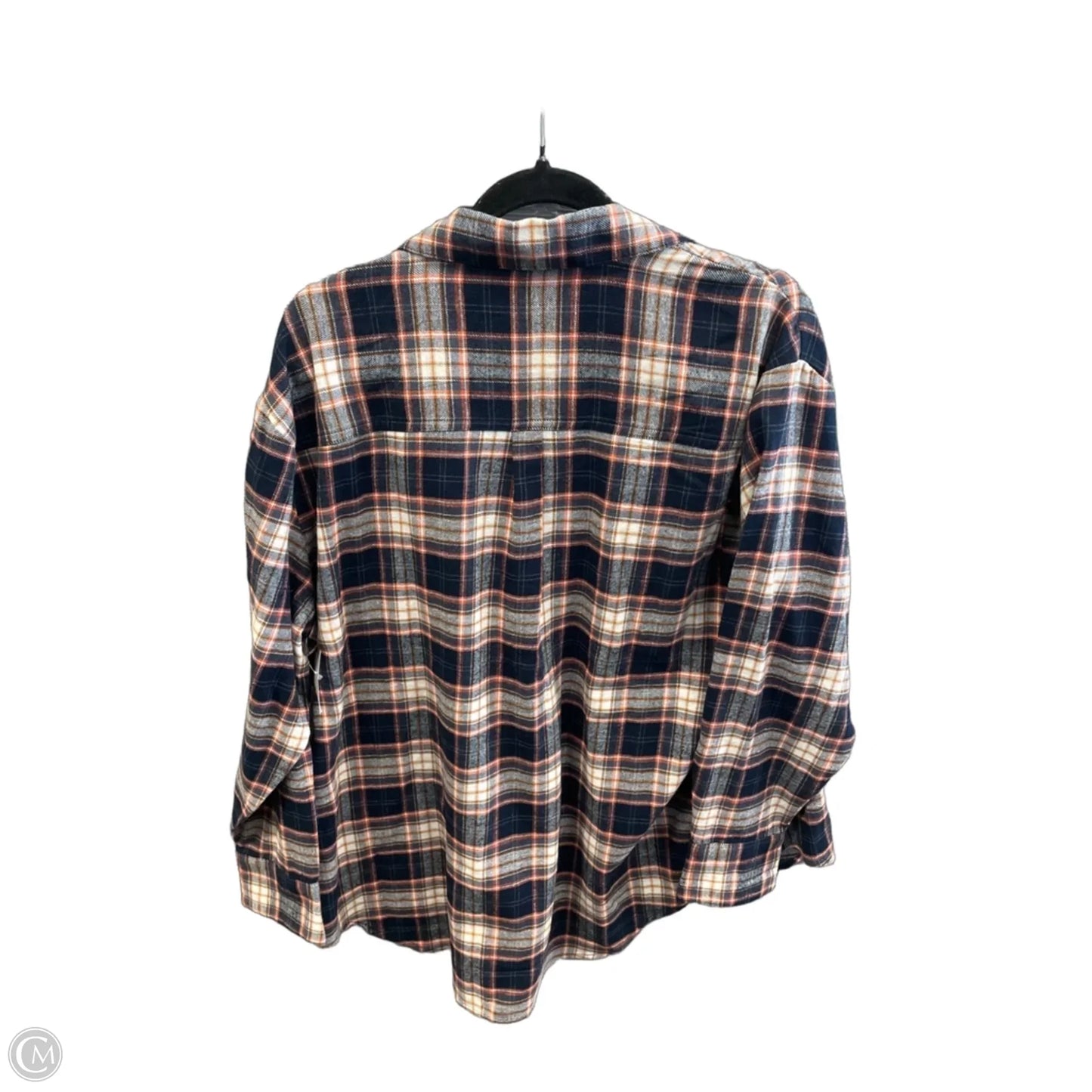 Top Long Sleeve By Old Navy In Plaid Pattern, Size: L