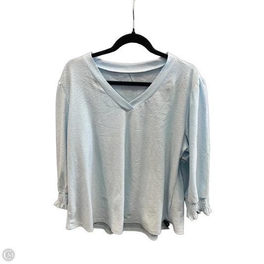 Top Long Sleeve By Clothes Mentor In Blue, Size: Xxl