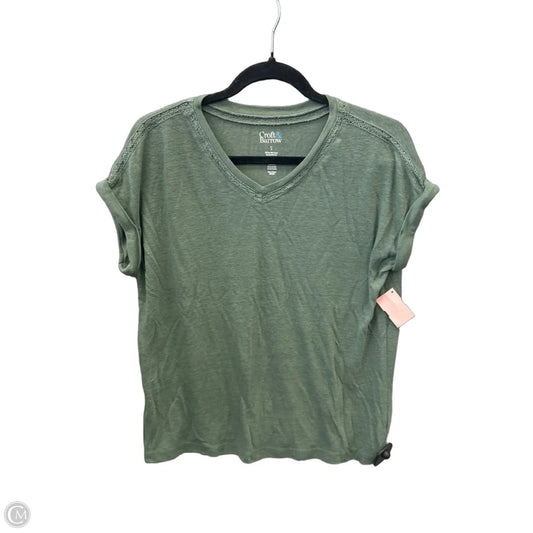 Top Short Sleeve By Croft And Barrow In Green, Size: S