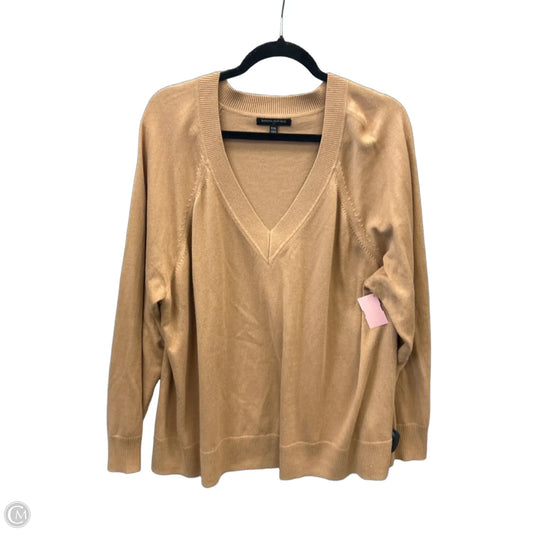 Top Long Sleeve By Banana Republic In Tan, Size: Xxl