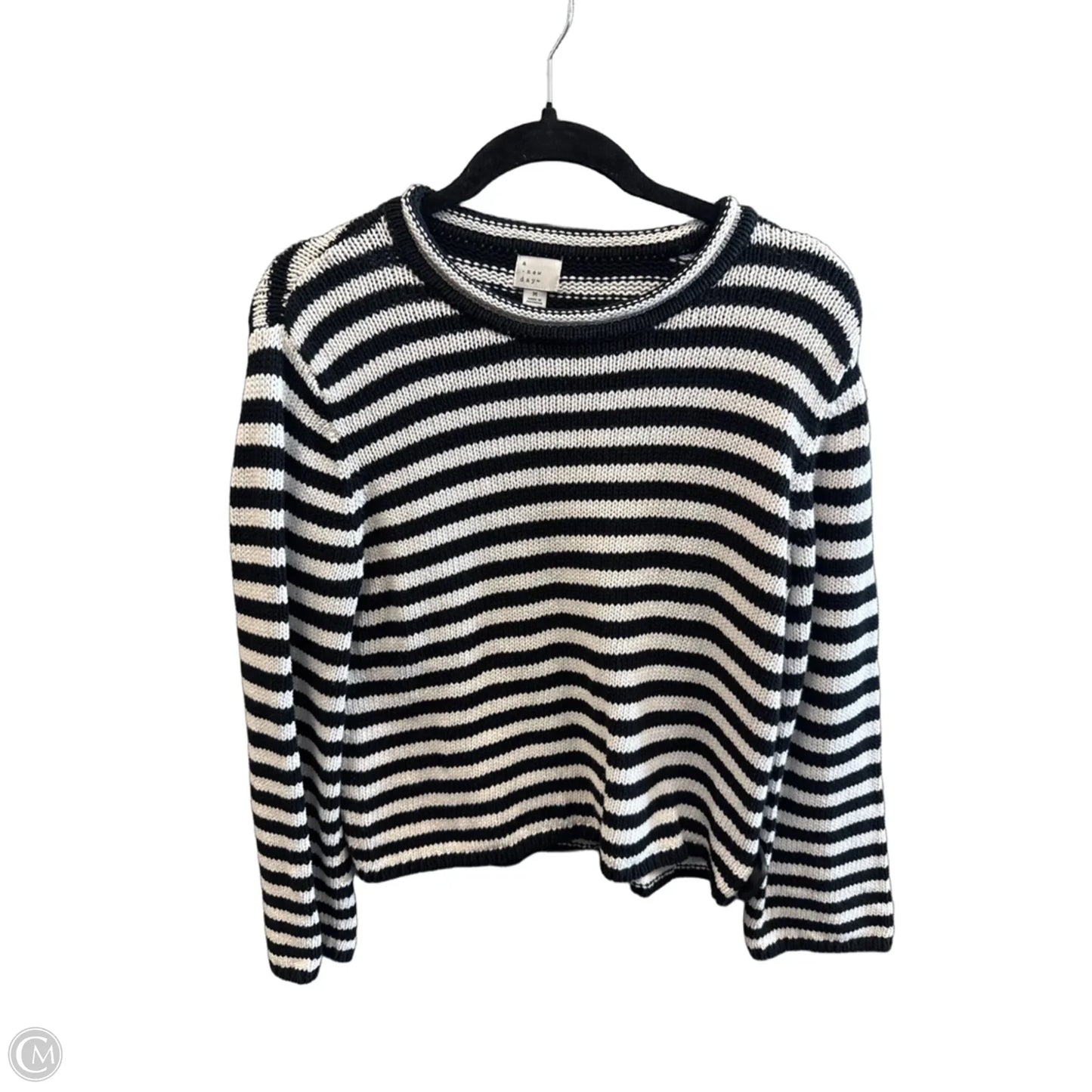 Sweater By A New Day In Striped Pattern, Size: M