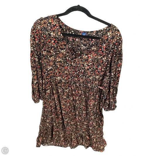 Dress Casual Midi By Old Navy In Floral Print, Size: Xl