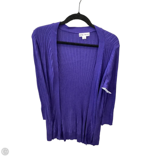 Cardigan By Ava & Viv In Purple, Size: Xxl