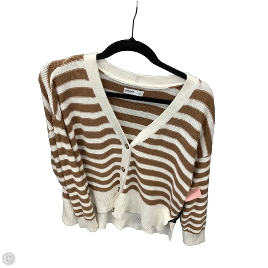 Sweater Cardigan By Sonoma In Striped Pattern, Size: Xl