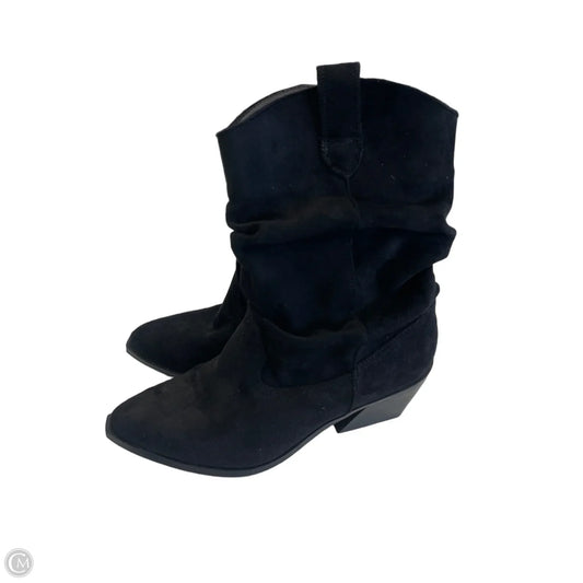 Boots Ankle Heels By Time And Tru In Black, Size: 10