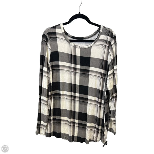 Top Long Sleeve By Maurices In Black & White, Size: Xl