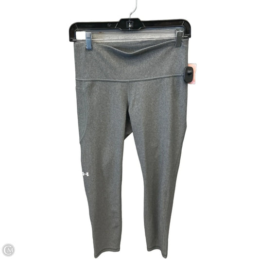 Athletic Leggings By Under Armour In Grey, Size: M