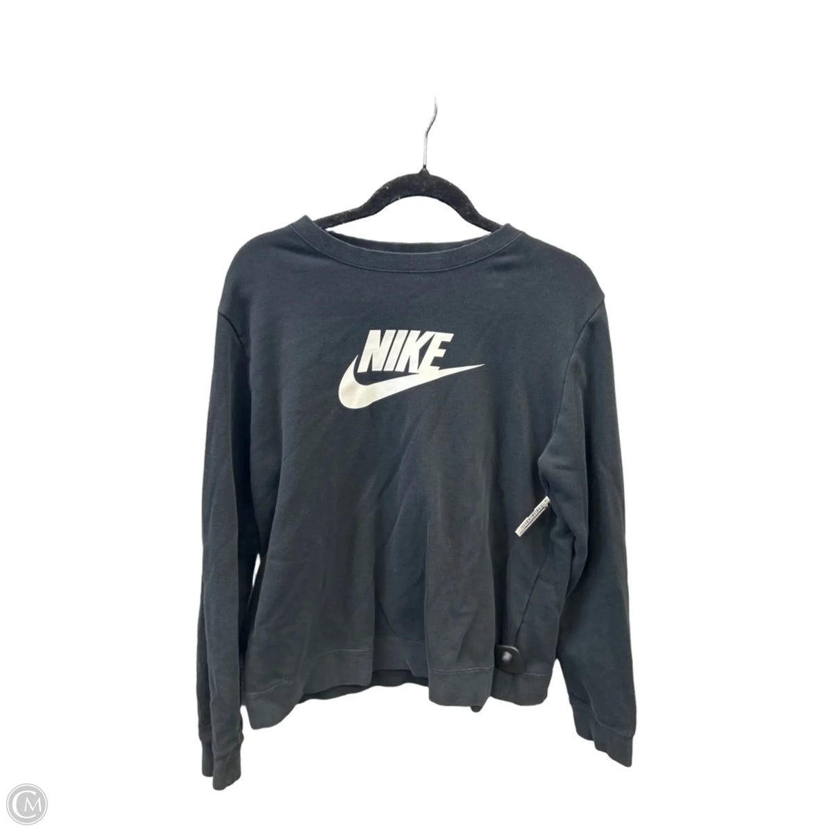 Athletic Sweatshirt Collar By Nike In Black, Size: L