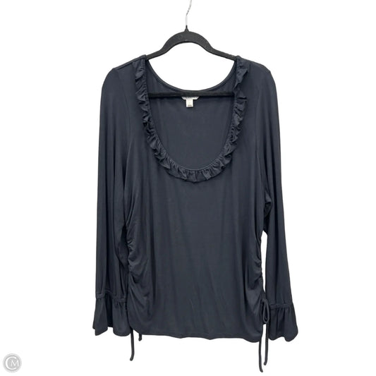 Top Long Sleeve By Maeve In Black, Size: 2x