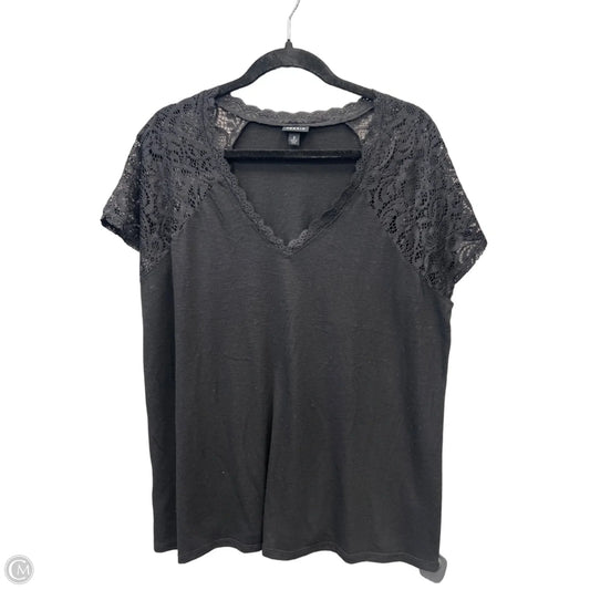 Top Short Sleeve By Torrid In Black, Size: 2x