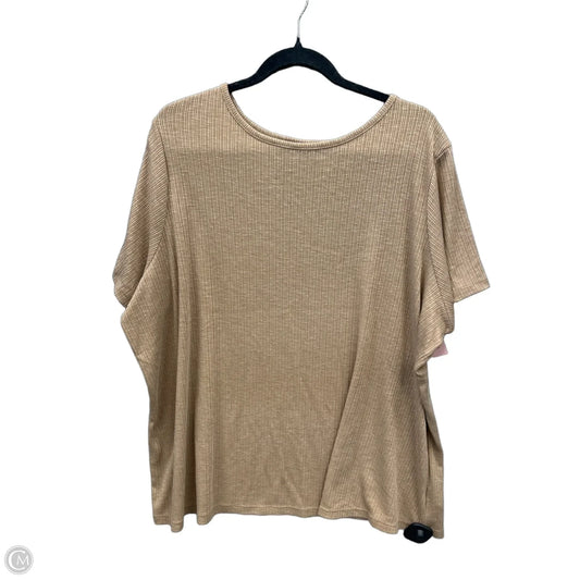 Top Short Sleeve By Old Navy In Tan, Size: 2x