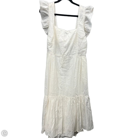 Dress Casual Midi By Madewell In Cream, Size: 1x