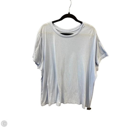 Top Short Sleeve Basic By A New Day In Blue, Size: 3x