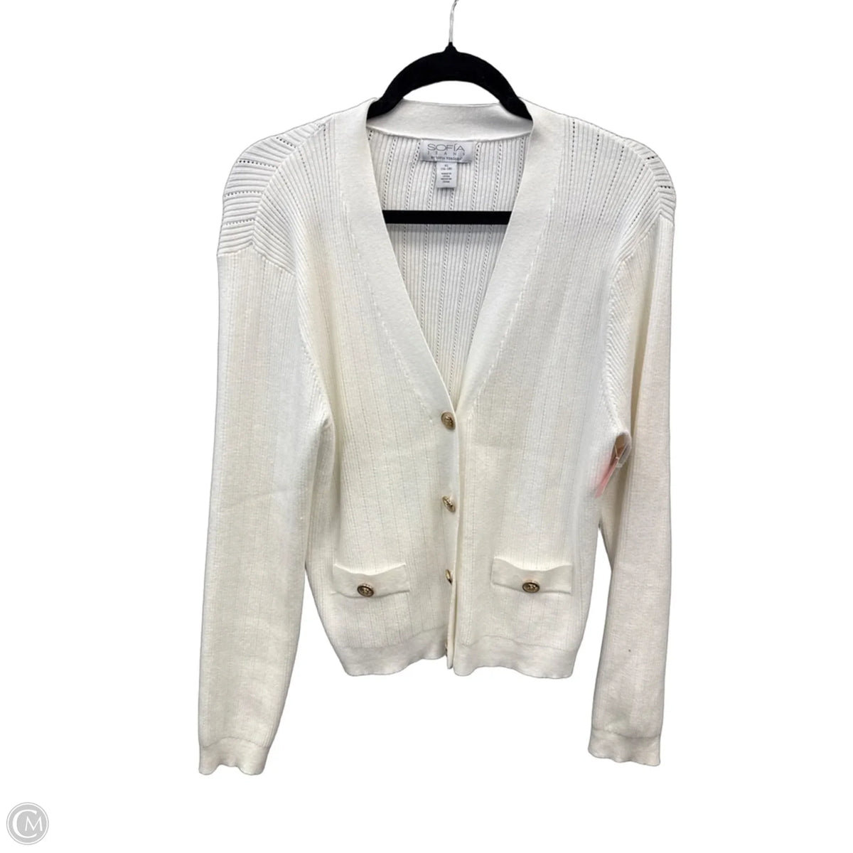 Cardigan By Sofia By Sofia Vergara In White, Size: Xl