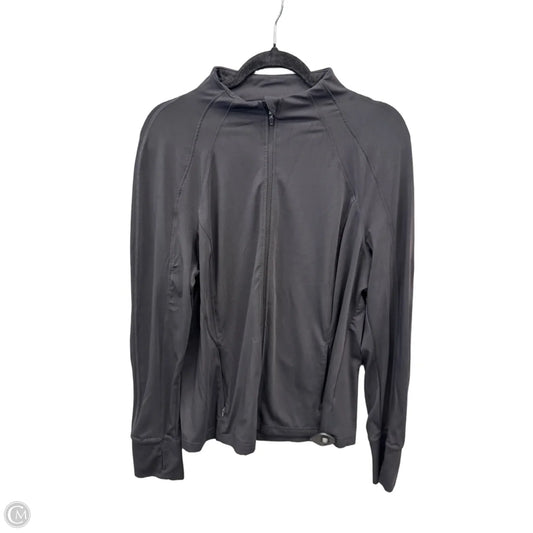 Athletic Top Long Sleeve Collar By Avia In Black, Size: Xl