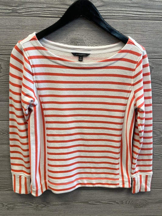 Sweatshirt Crewneck By Banana Republic In Striped, Size: Xs