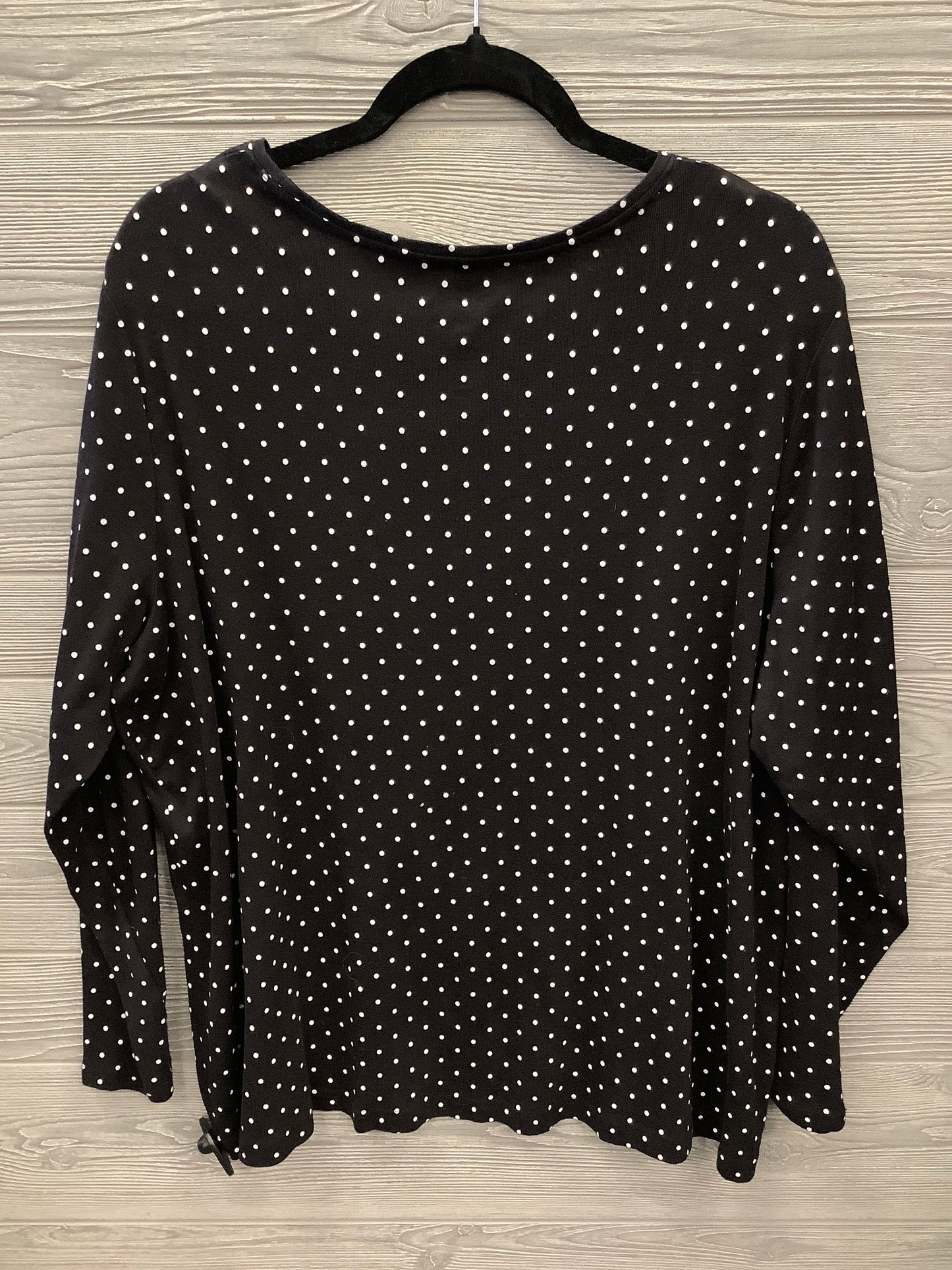 Top Long Sleeve Basic By Croft And Barrow In Black, Size: 2x