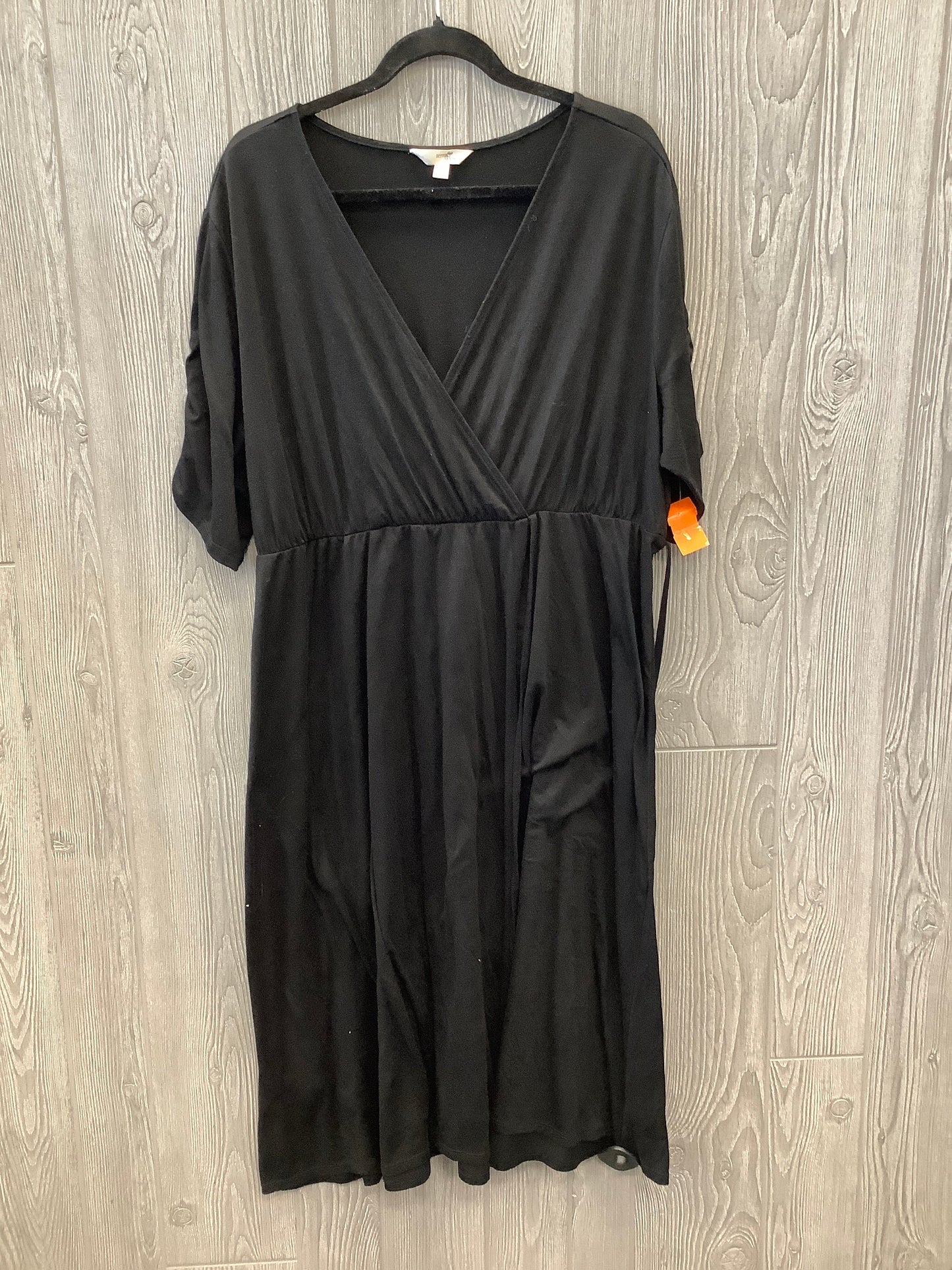 Black Dress Casual Midi Terra & Sky, Size 1x