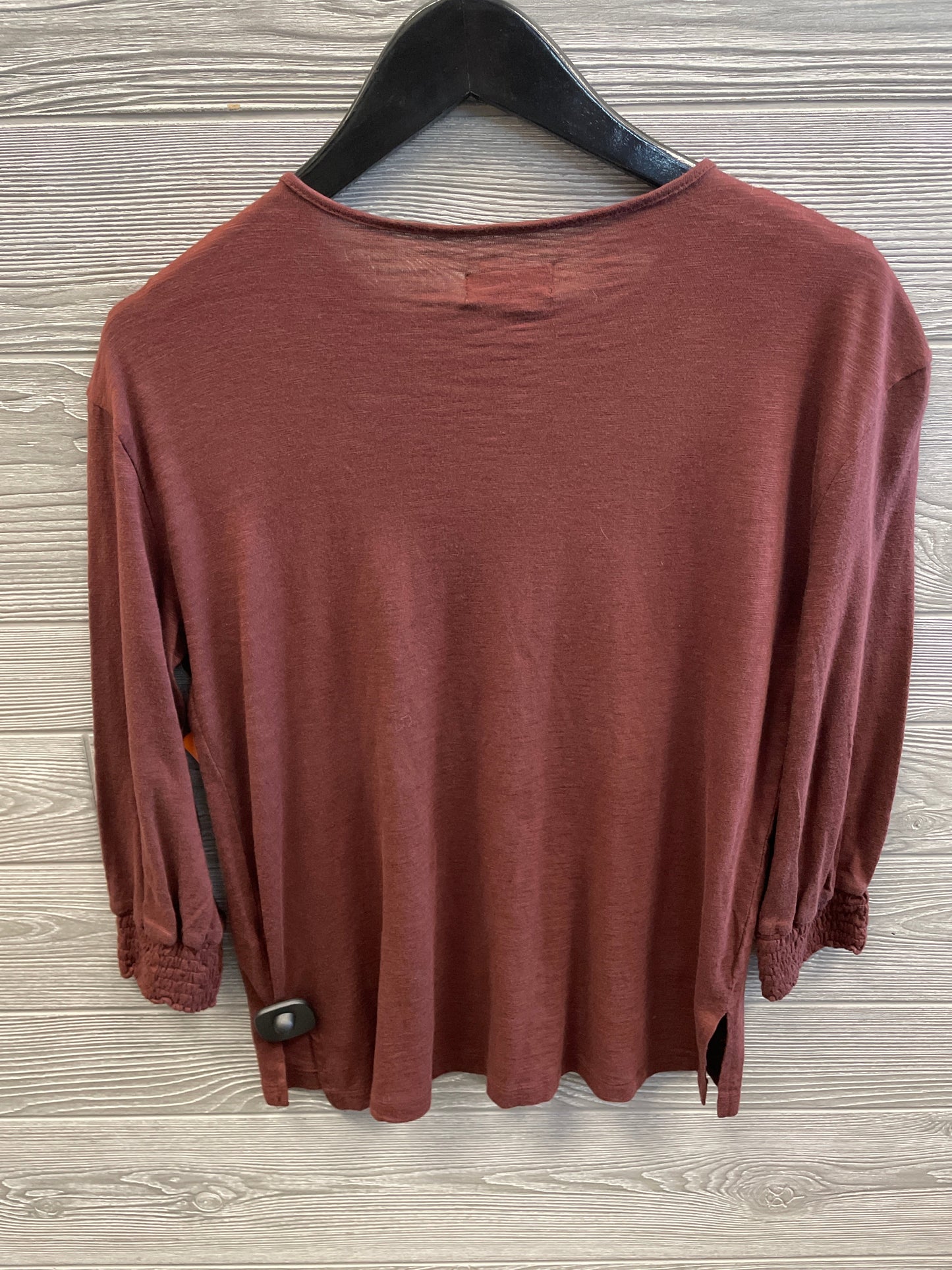 Top Long Sleeve By Knox Rose In Brown, Size: Xs