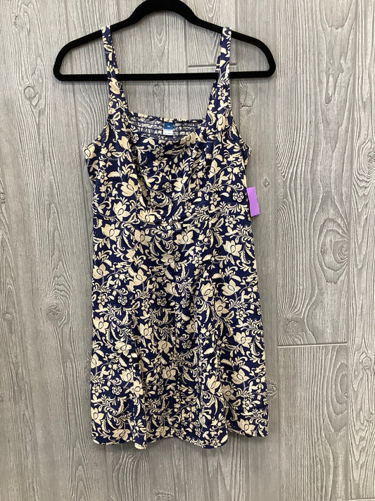 Blue & Tan Dress Casual Midi Old Navy, Size Xs