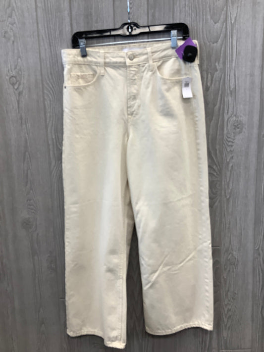Cream Jeans Wide Leg Old Navy, Size 8