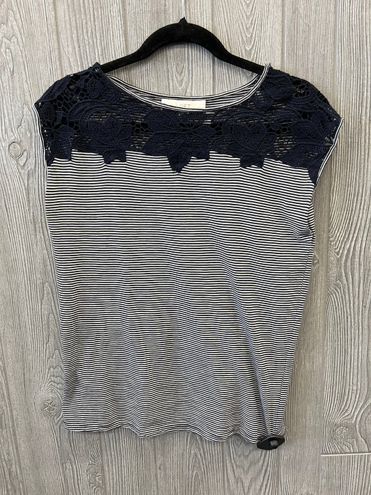 Blue Top Short Sleeve Loft, Size Petite   S