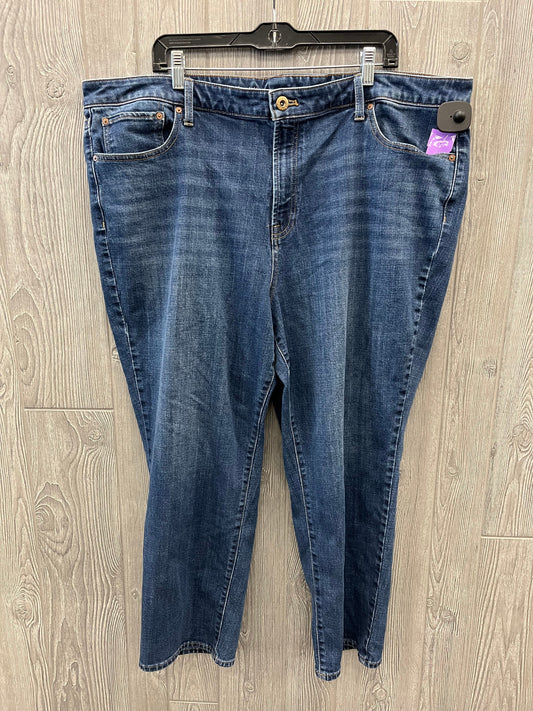 Blue Denim Jeans Straight Talbots, Size 24
