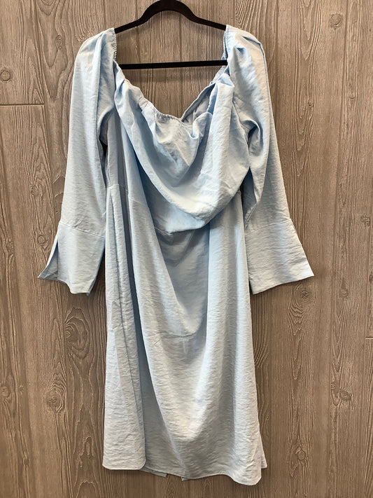 Blue Dress Casual Midi Clothes Mentor, Size 2x