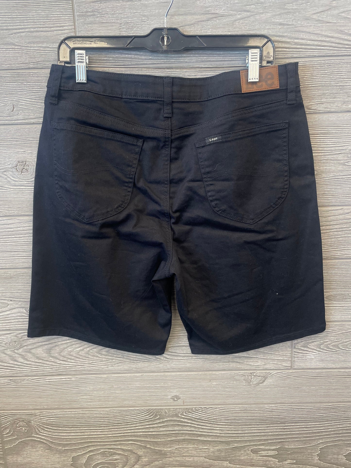 Black Denim Shorts Lee, Size 14