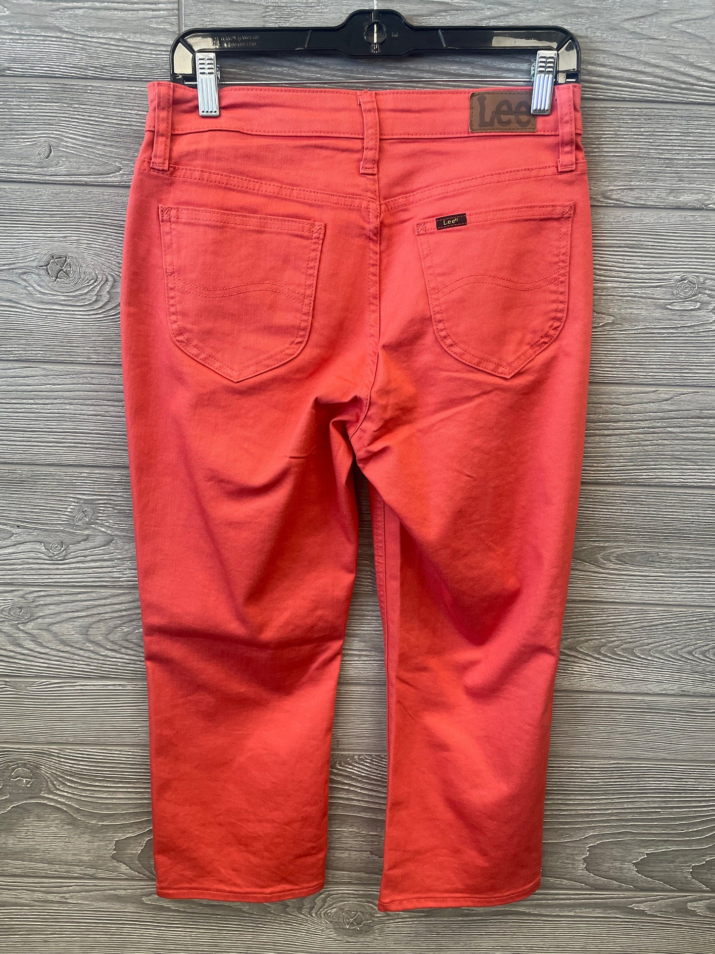 Orange Denim Jeans Straight Lee, Size 8