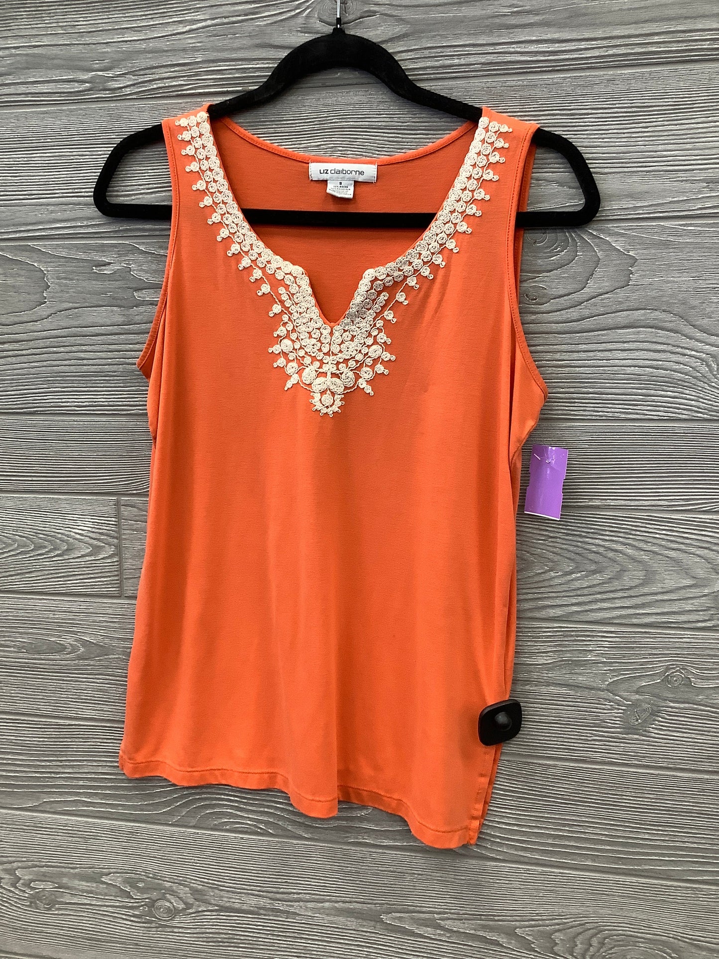 Top Sleeveless By Liz Claiborne In Orange, Size: S