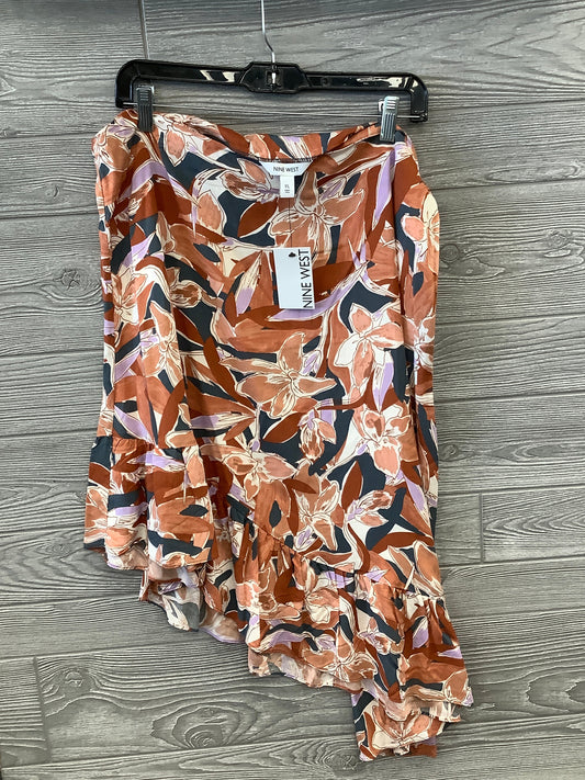 Orange Skirt Midi Nine West, Size 14