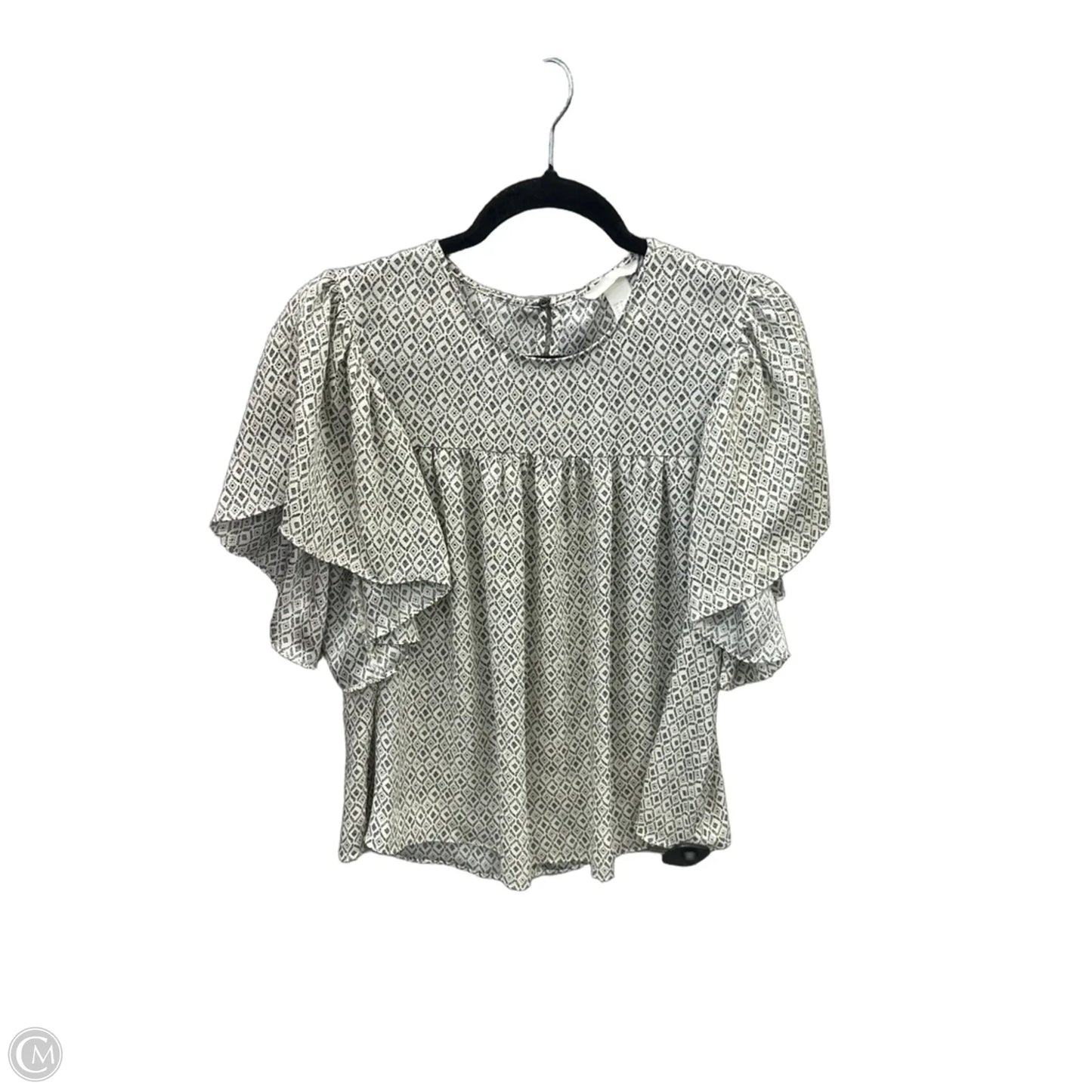 Top Short Sleeve By H&m In White, Size: Xs