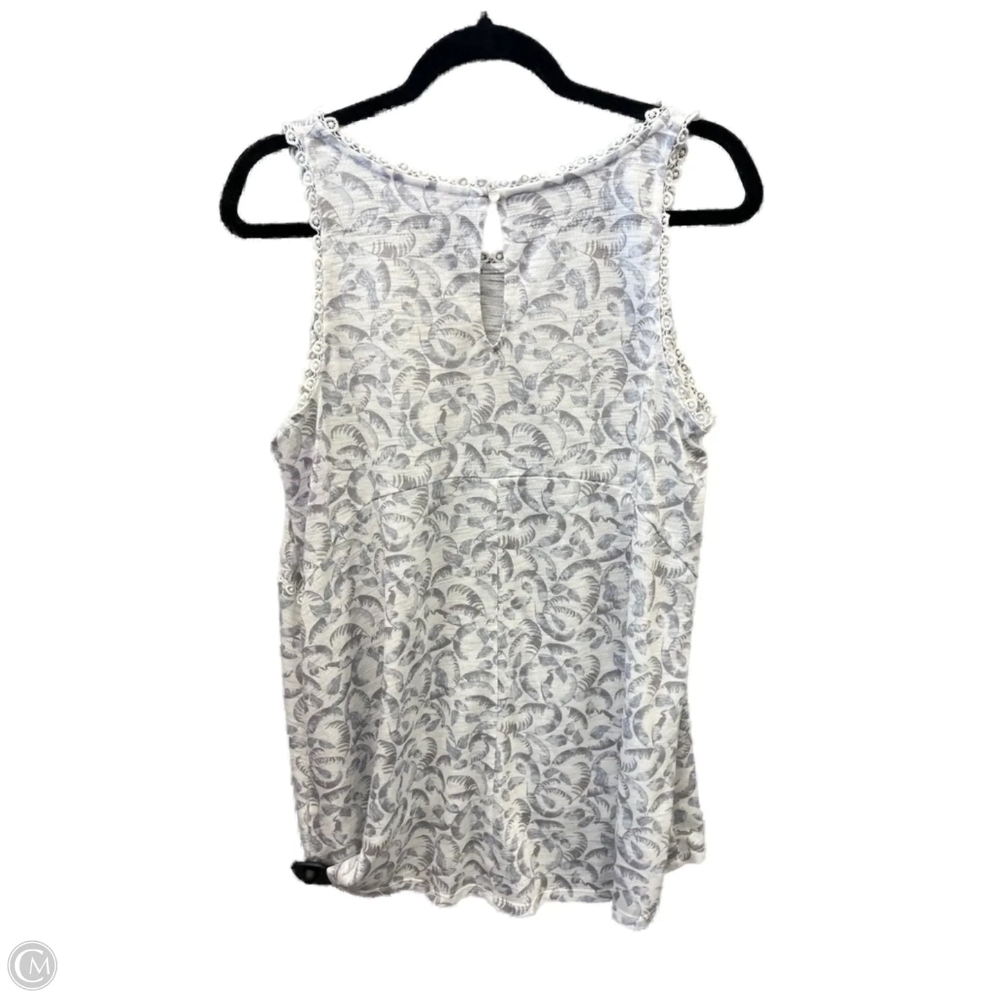 Top Sleeveless By Clothes Mentor In Grey, Size: L