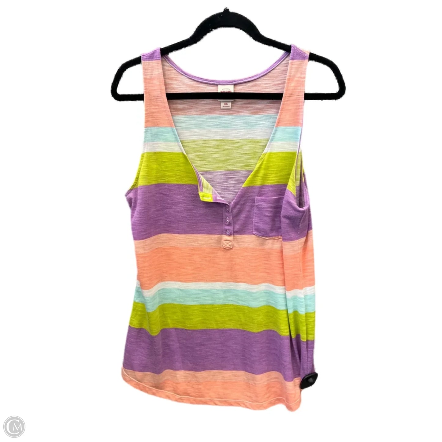 Top Sleeveless By Mossimo In Multi-colored, Size: Xl