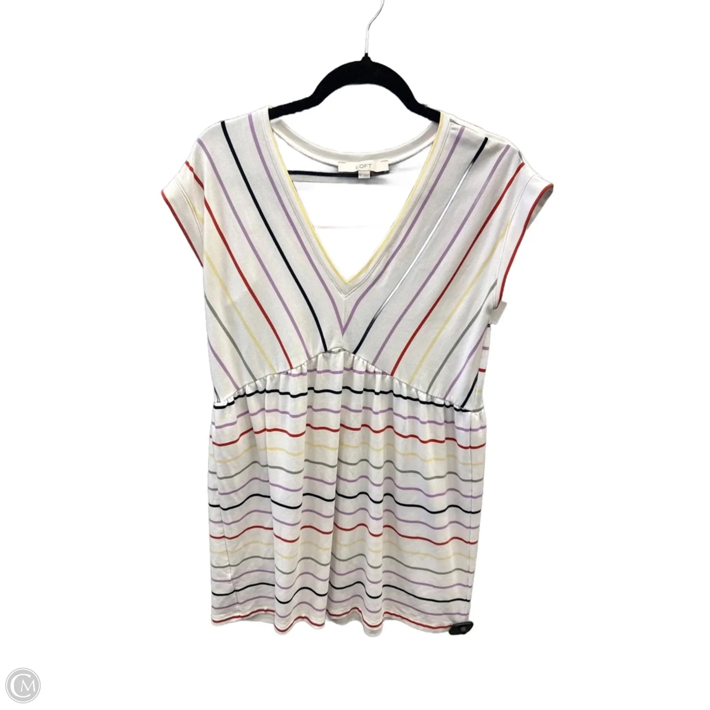 Dress Casual Short By Loft In Striped Pattern, Size: S