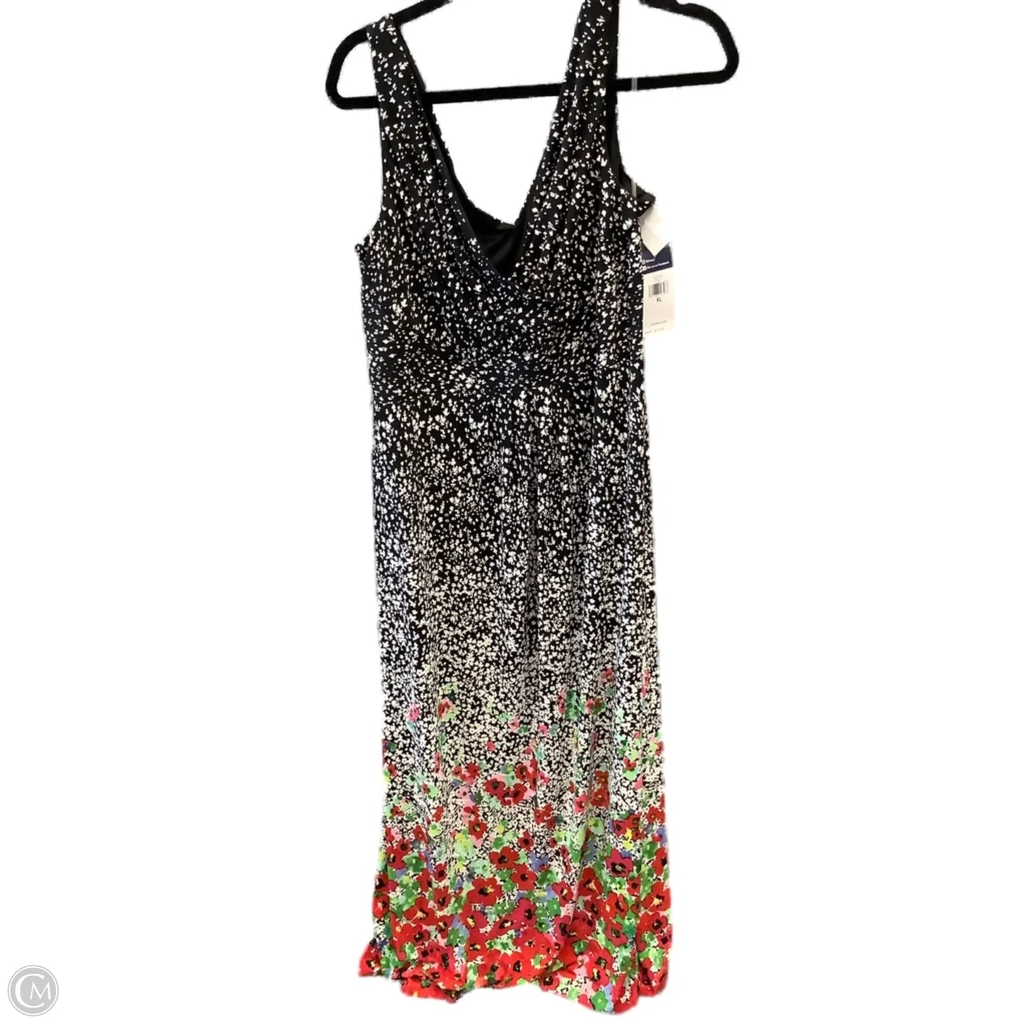 Dress Casual Midi By Chaps In Multi-colored, Size: Xl