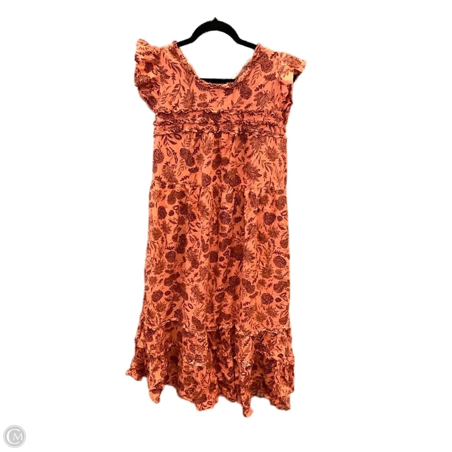 Dress Casual Midi By Universal Thread In Coral, Size: Xxl