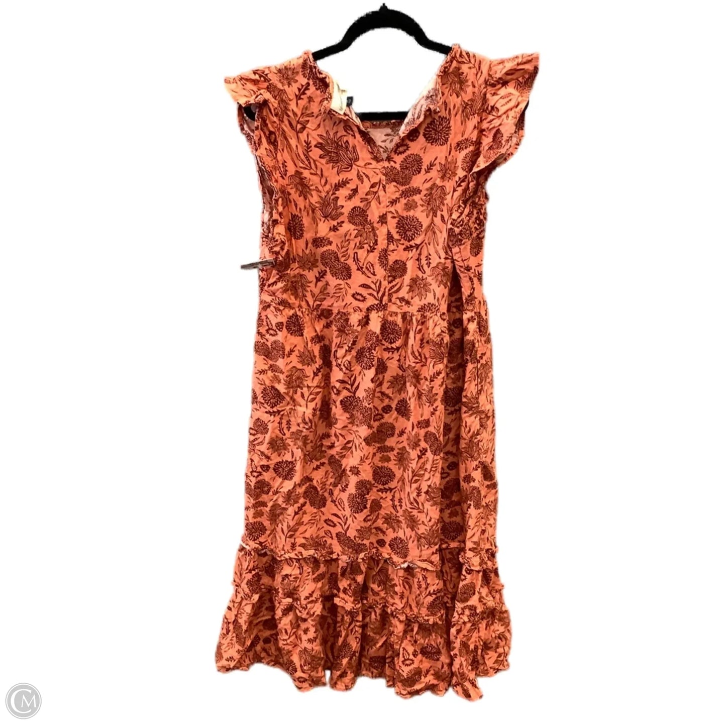 Dress Casual Midi By Universal Thread In Coral, Size: Xxl
