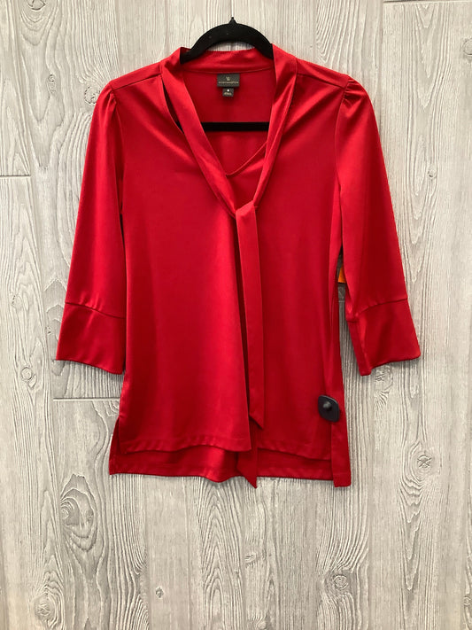 Red Top 3/4 Sleeve Worthington, Size S