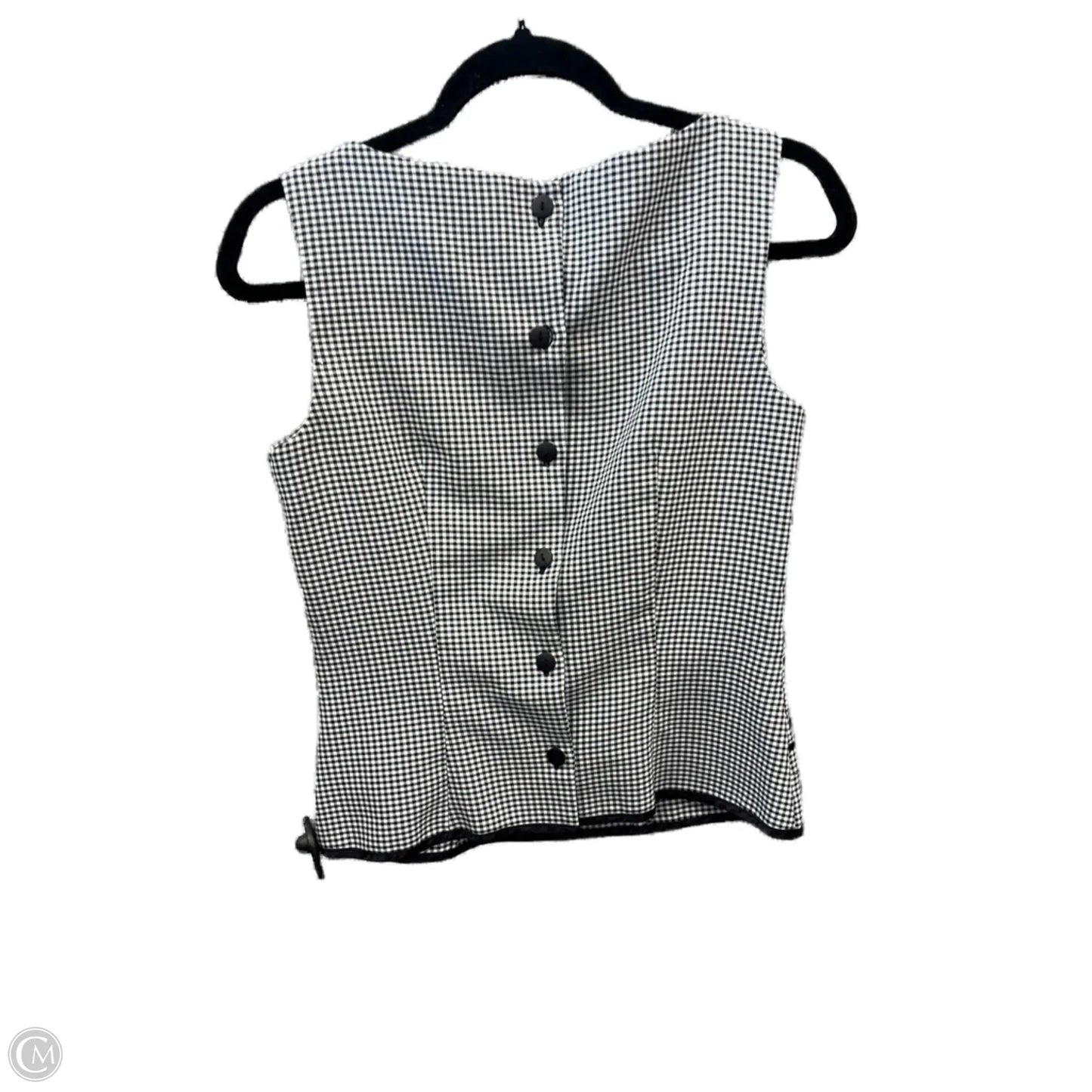 Top Sleeveless By Dressbarn In Checkered Pattern, Size: M