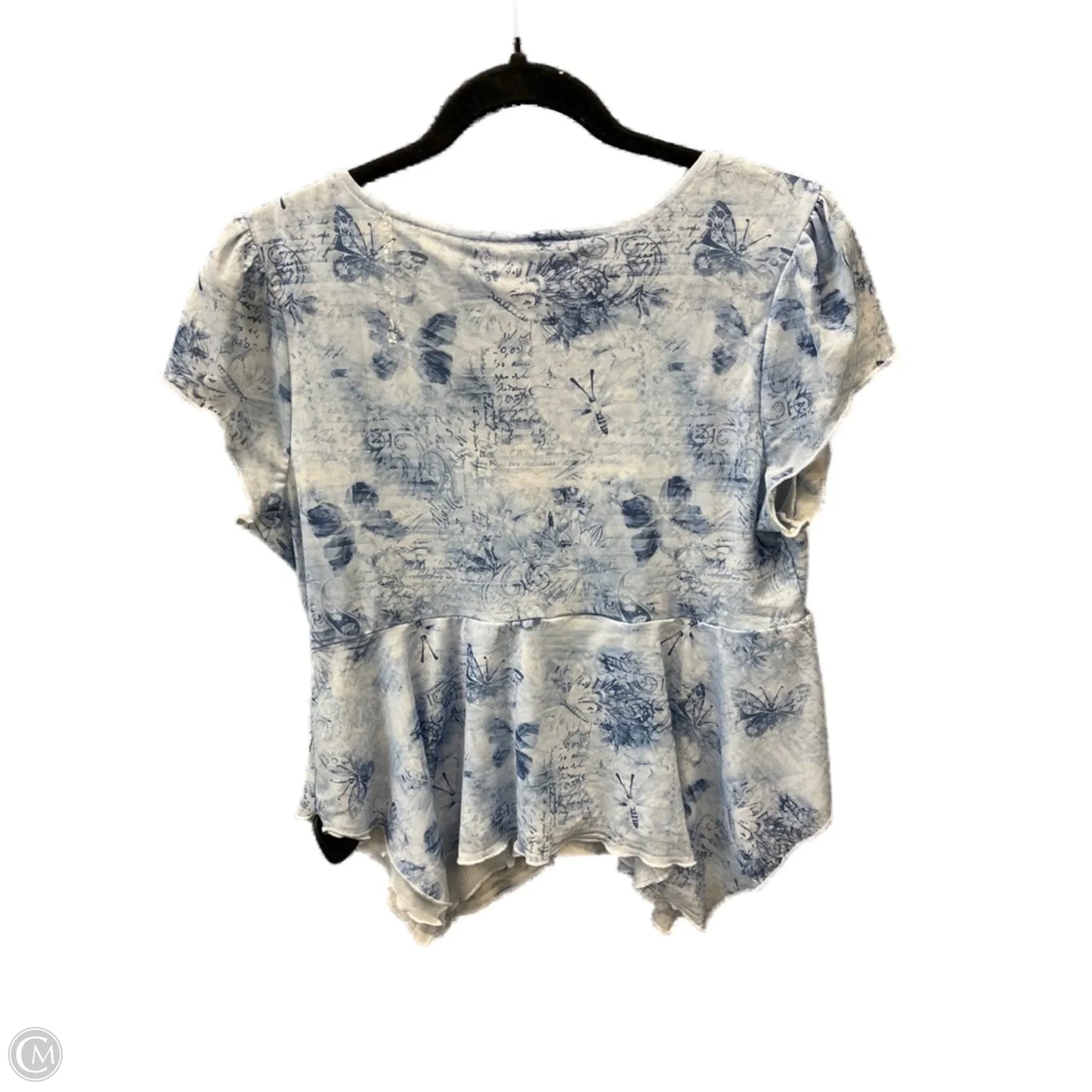 Top Short Sleeve By Madden Girl In Blue, Size: Xl