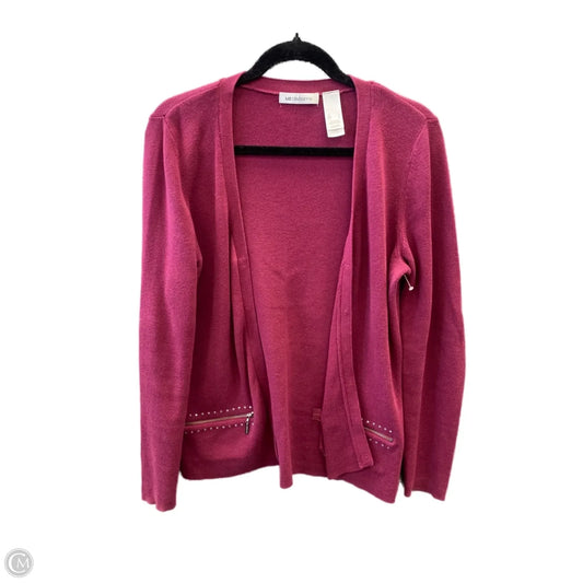Cardigan By Liz Claiborne In Purple, Size: L