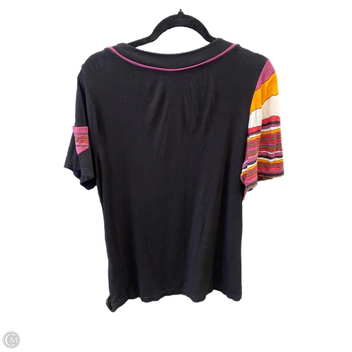 Top Short Sleeve By Christopher And Banks In Black, Size: M